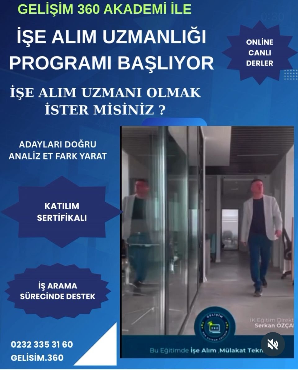 İŞE ALIM UZMANLIĞI-CANLI ÖZEL DERS
