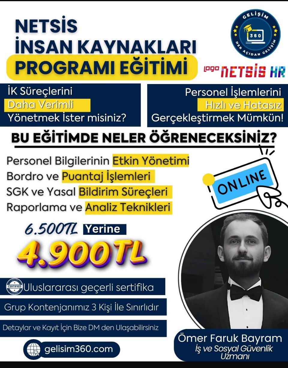 Netsis İnsan Kaynakları Eğitimi-Online Canlı Ders